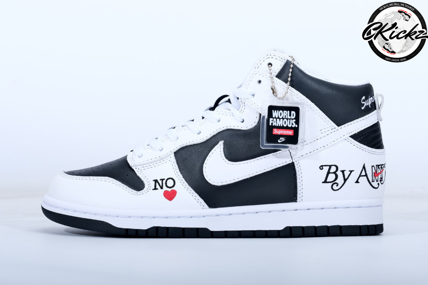 Supreme x NK SB Dunk High By Any Mean Black
