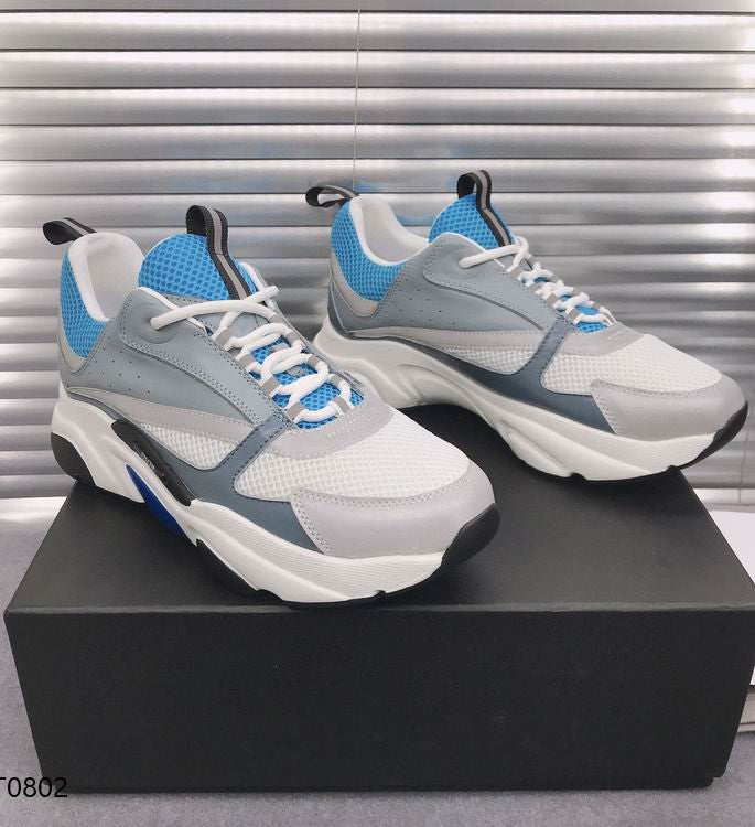 Sculpted Mesh Runner Grey & Blue