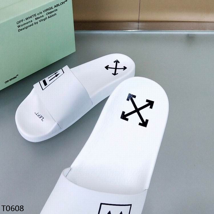 Off-White, White Slides
