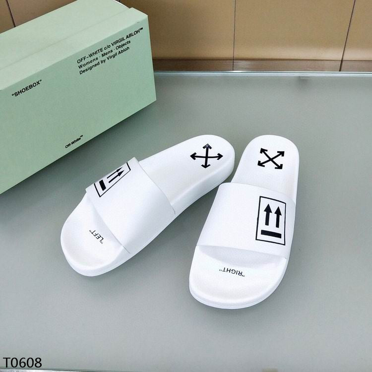 Off-White, White Slides