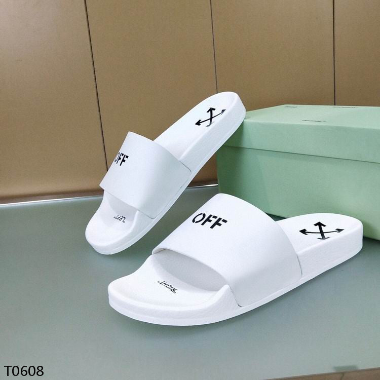 Off-White, White Slides