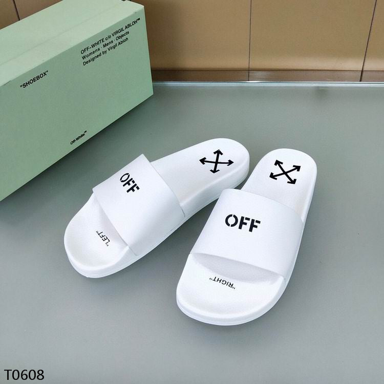 Off-White, White Slides