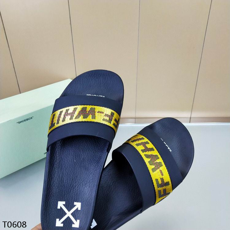 Off-White Black & Yellow Slides