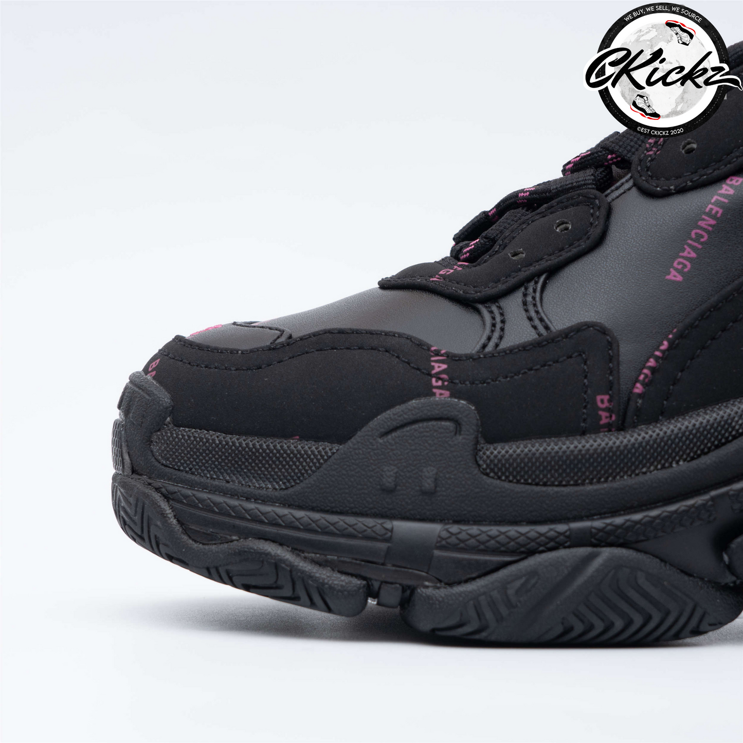Balenci Triple S Allover Black Pink