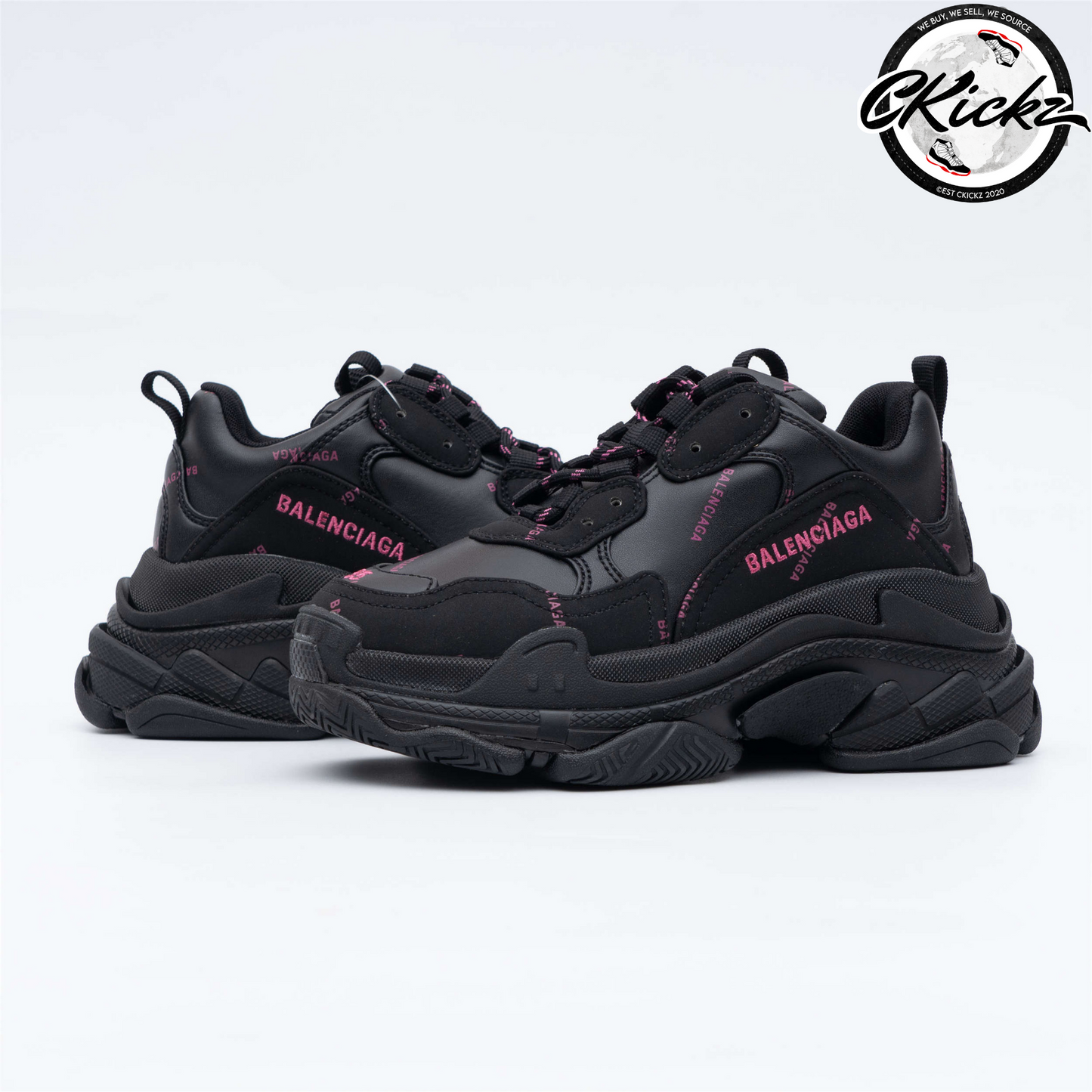 Balenci Triple S Allover Black Pink