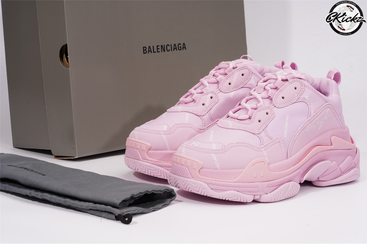 Balenci Triple S Allover Pink