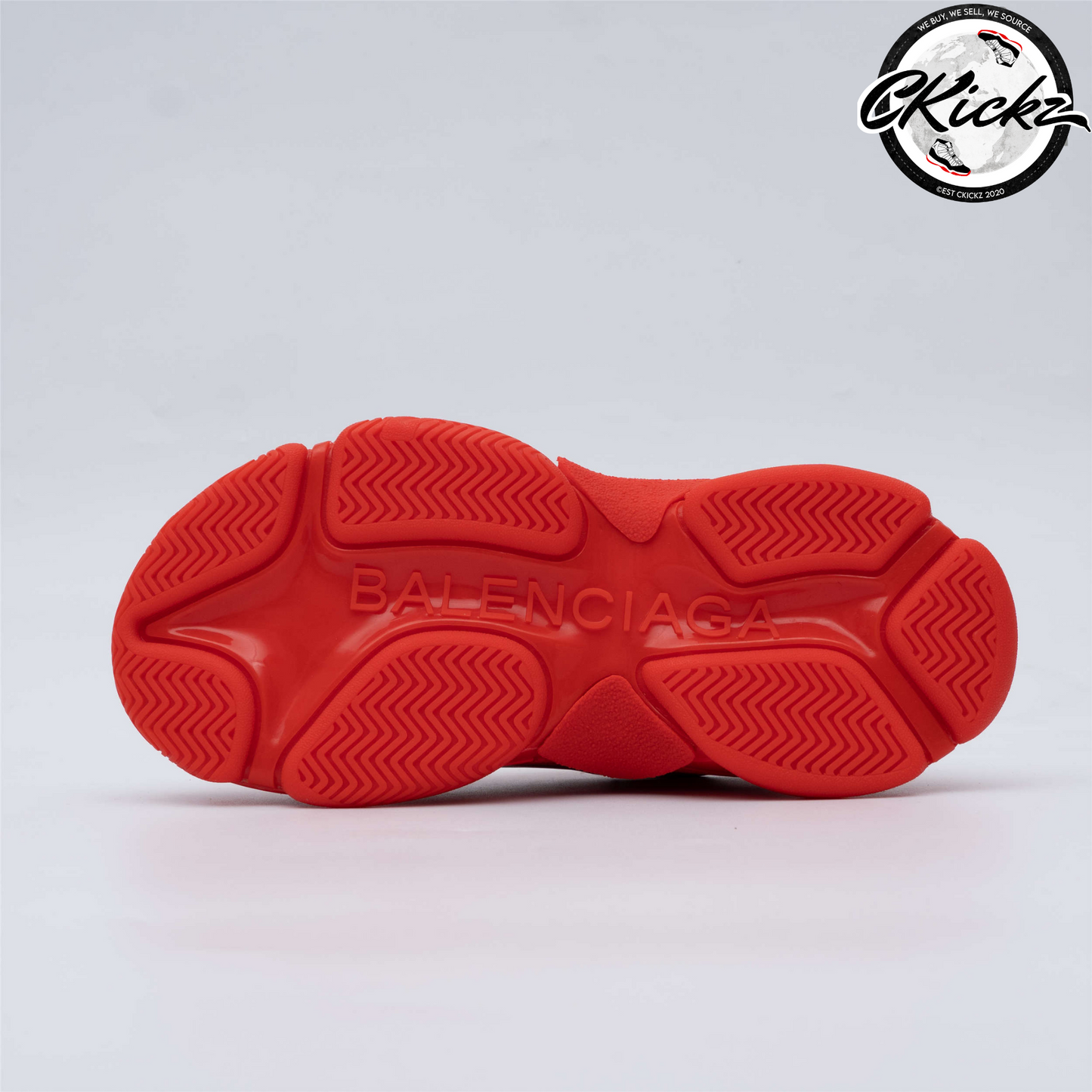 Balenci Triple S Allover Logo Red