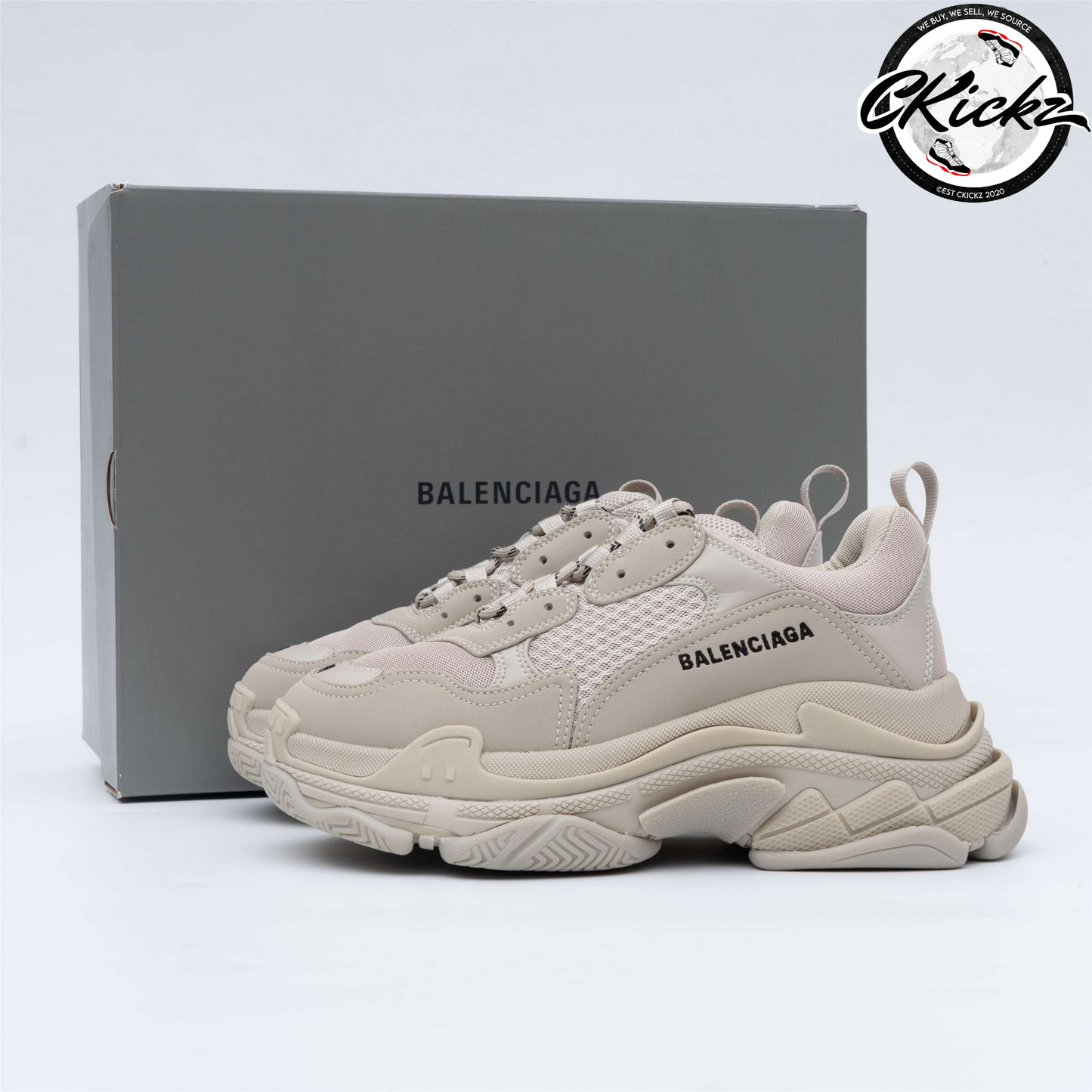 Balenci Triple S Beige