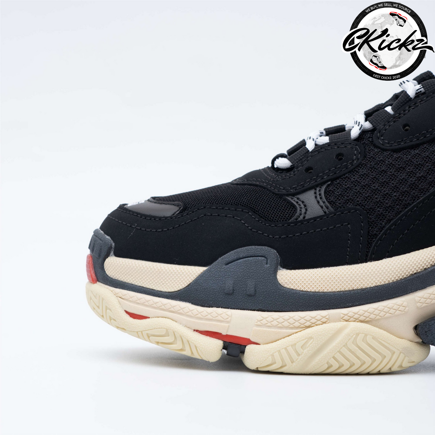 Balenci Triple S Black White Red