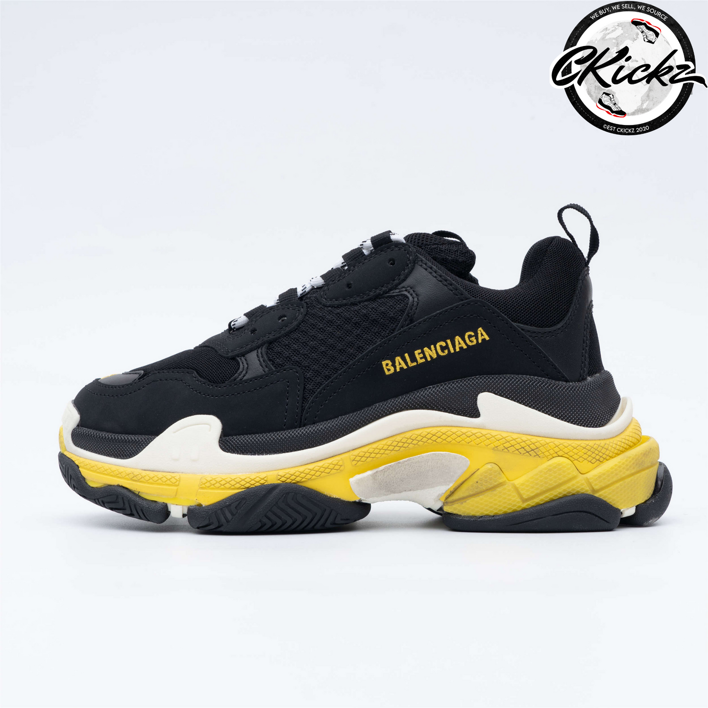 Balenci Triple S Black Yellow White