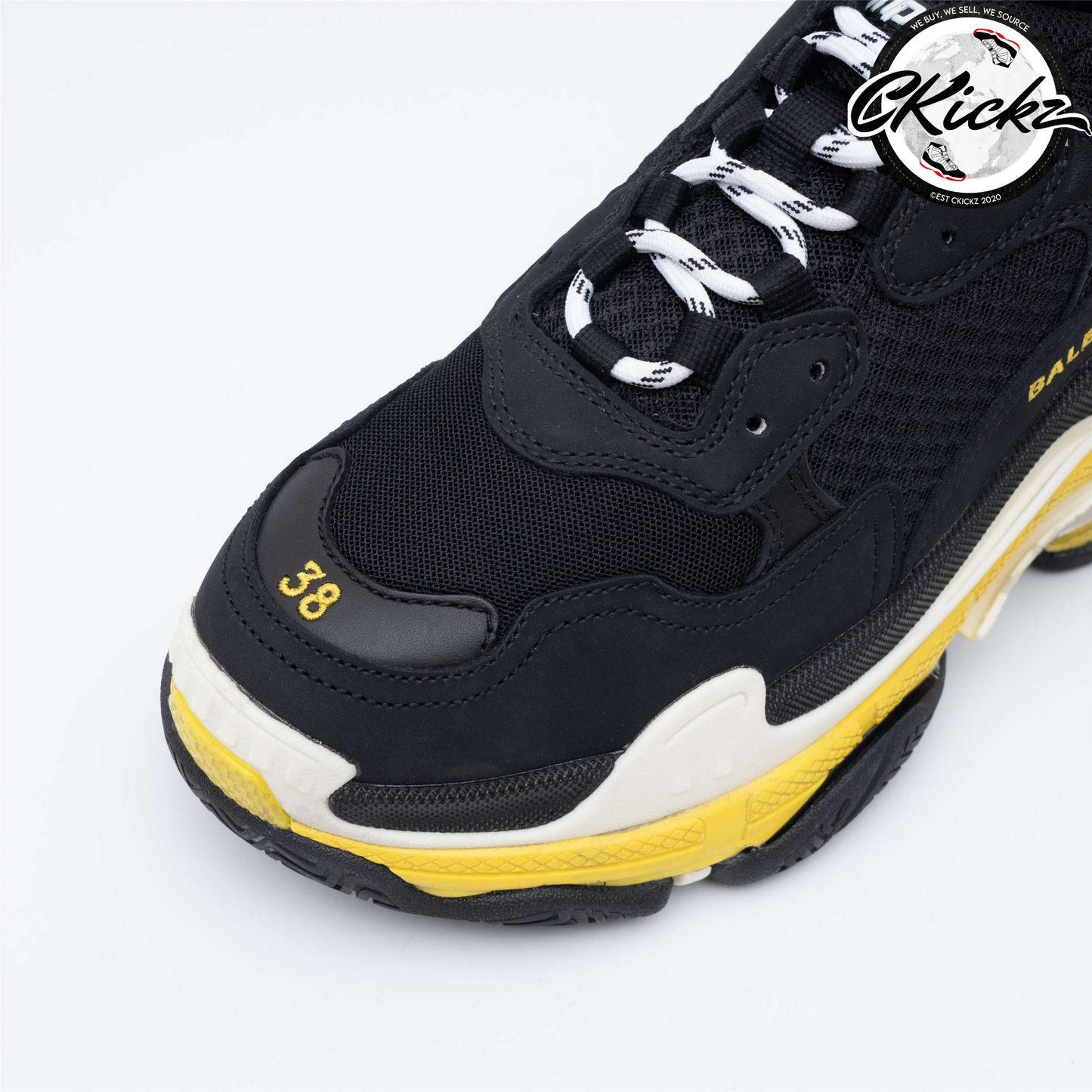 Balenci Triple S Black Yellow White