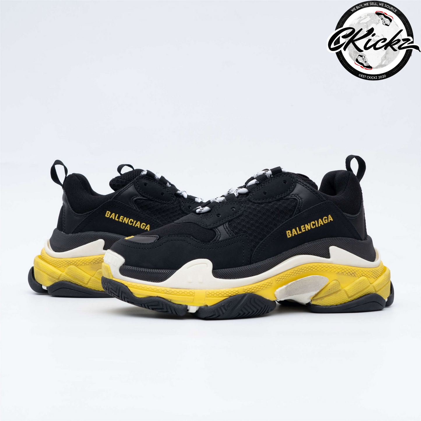 Balenci Triple S Black Yellow White