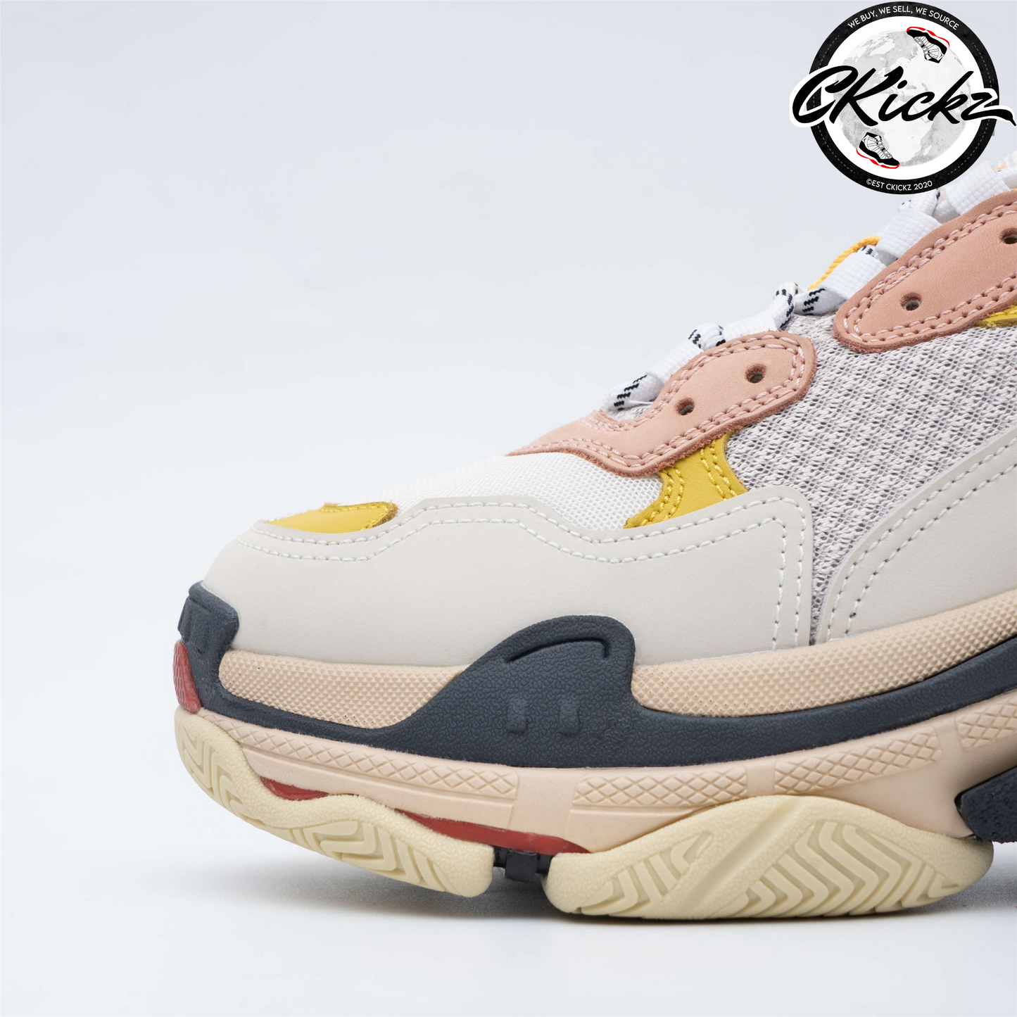 Balenci Triple S Cream Yellow Red