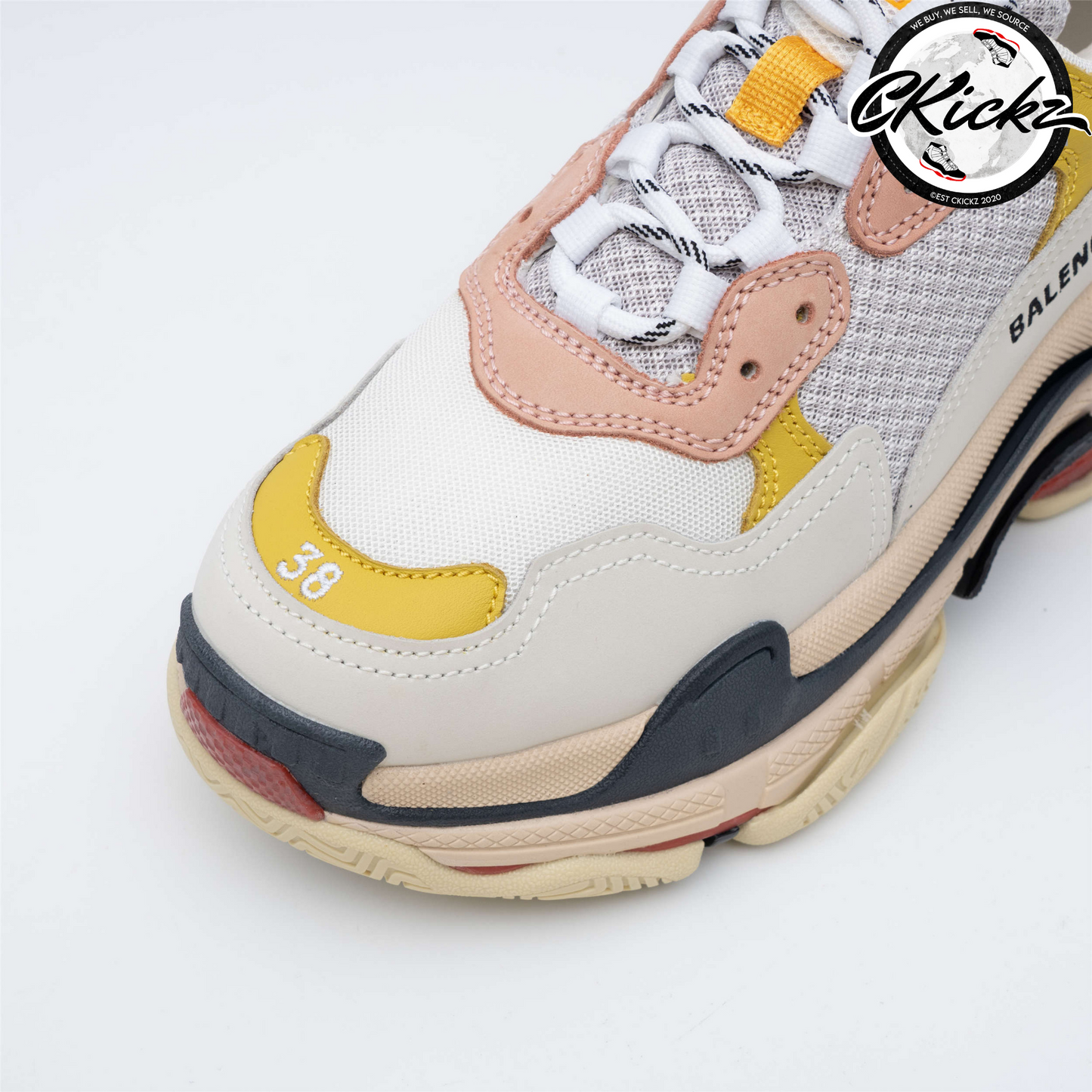 Balenci Triple S Cream Yellow Red
