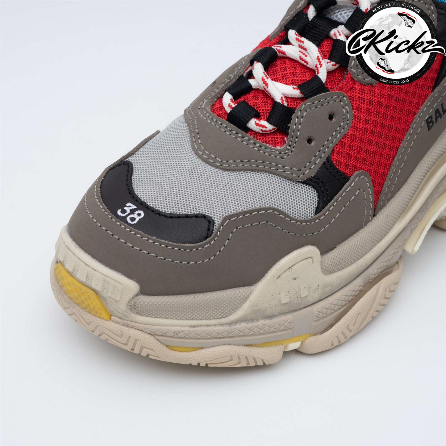 Balenci Triple S Grey Red Blue