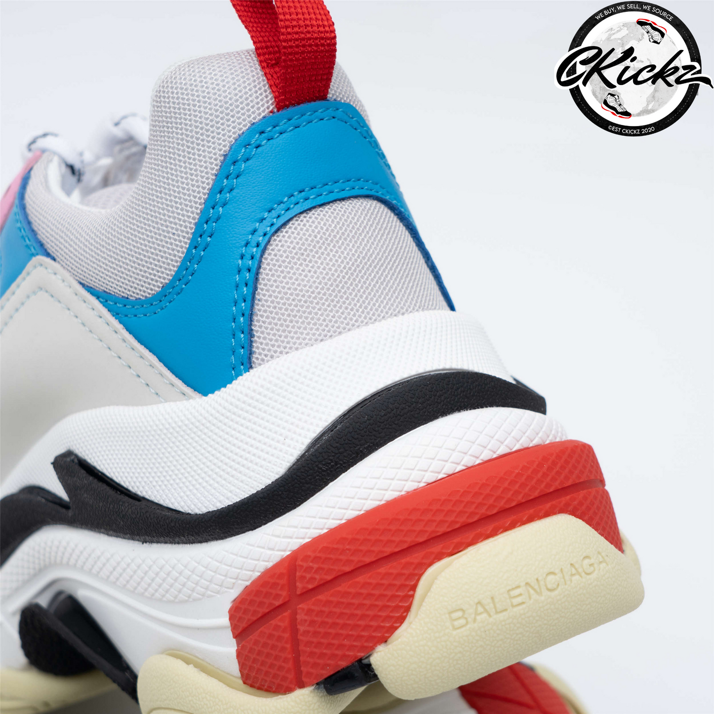 Balenci Triple S White Blue