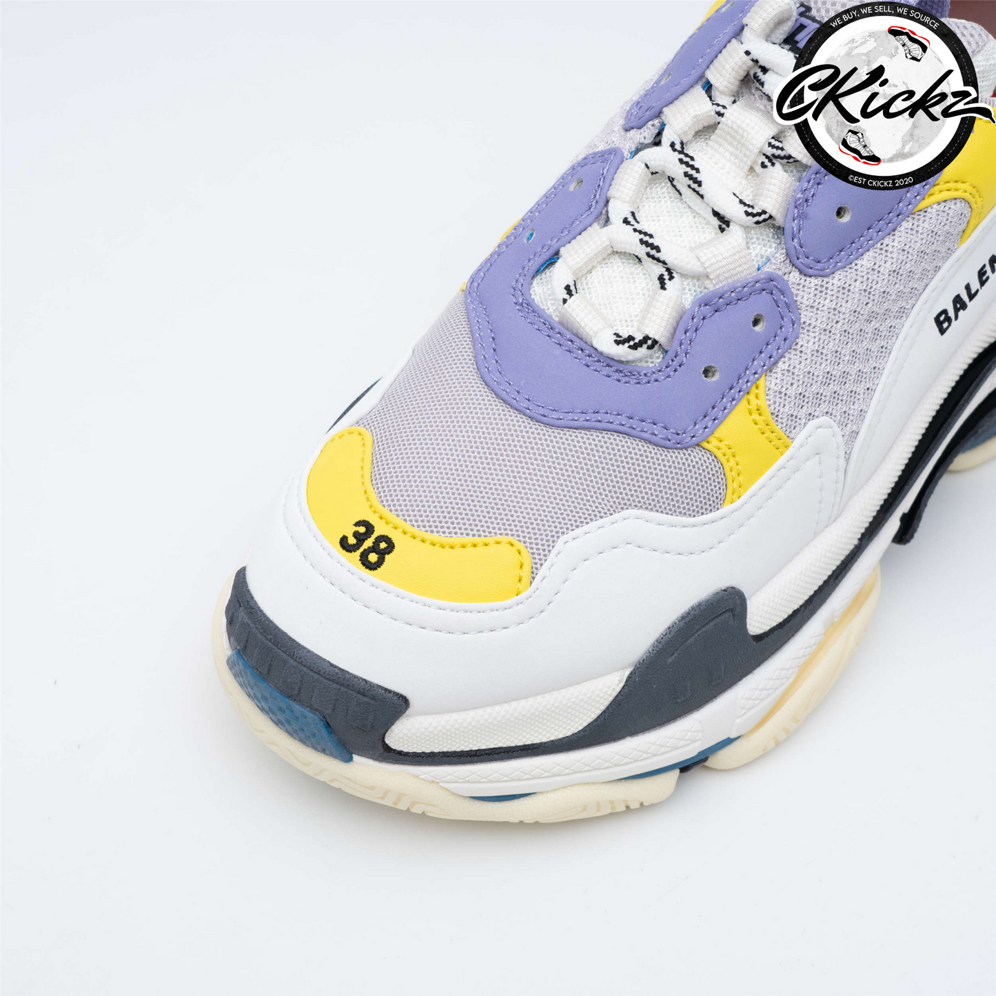 Balenci Triple S Purple Yellow Blue