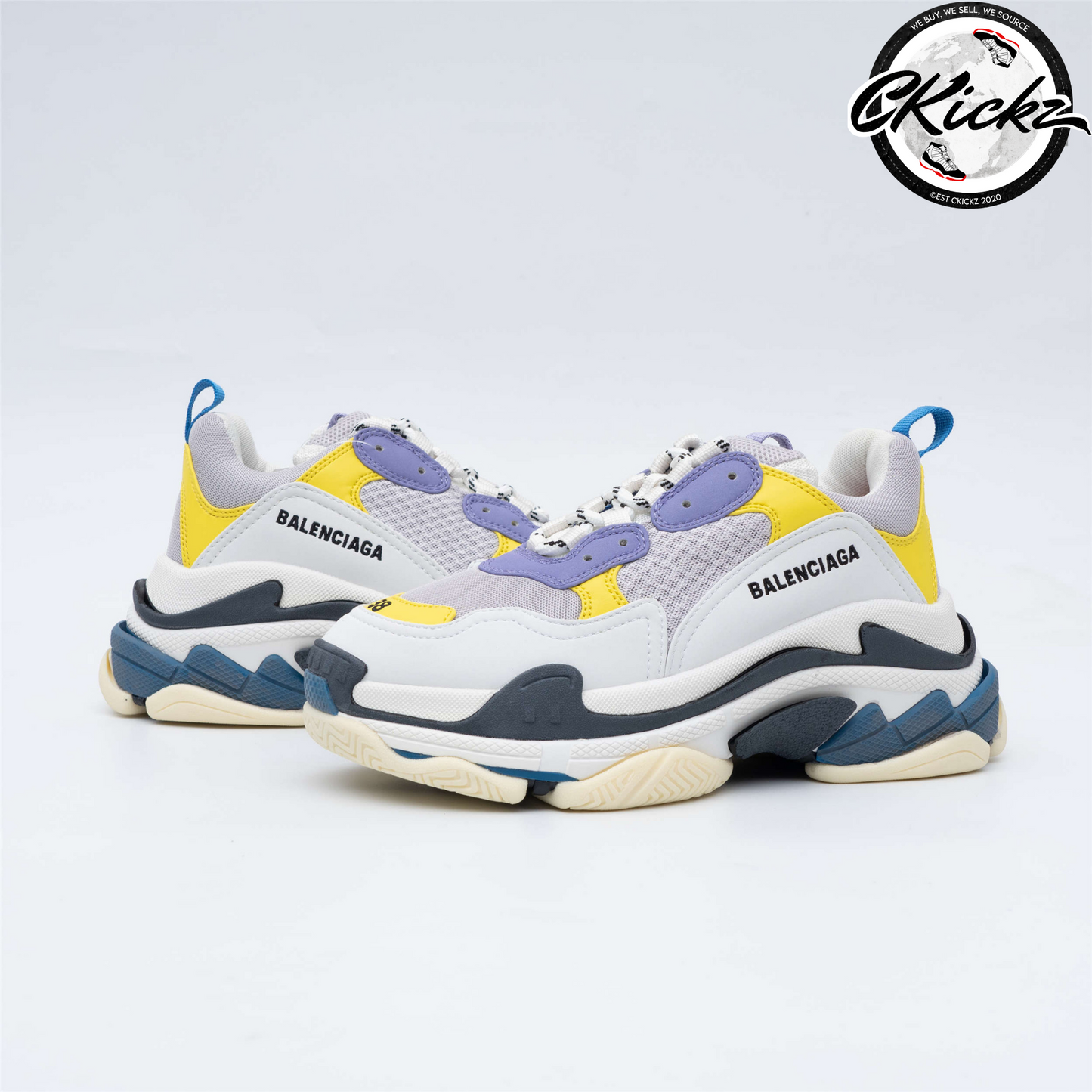 Balenci Triple S Purple Yellow Blue