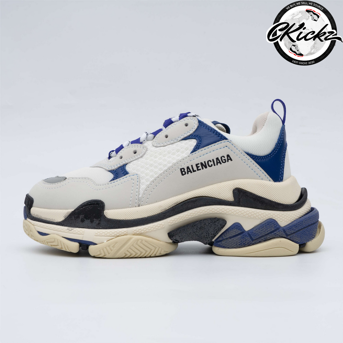 Balenci Triple S White Purple