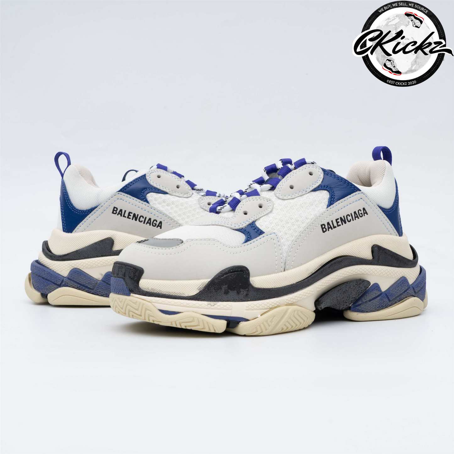 Balenci Triple S White Purple