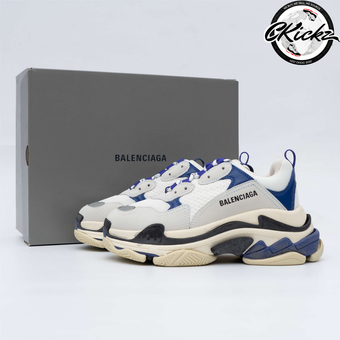 Balenci Triple S White Purple