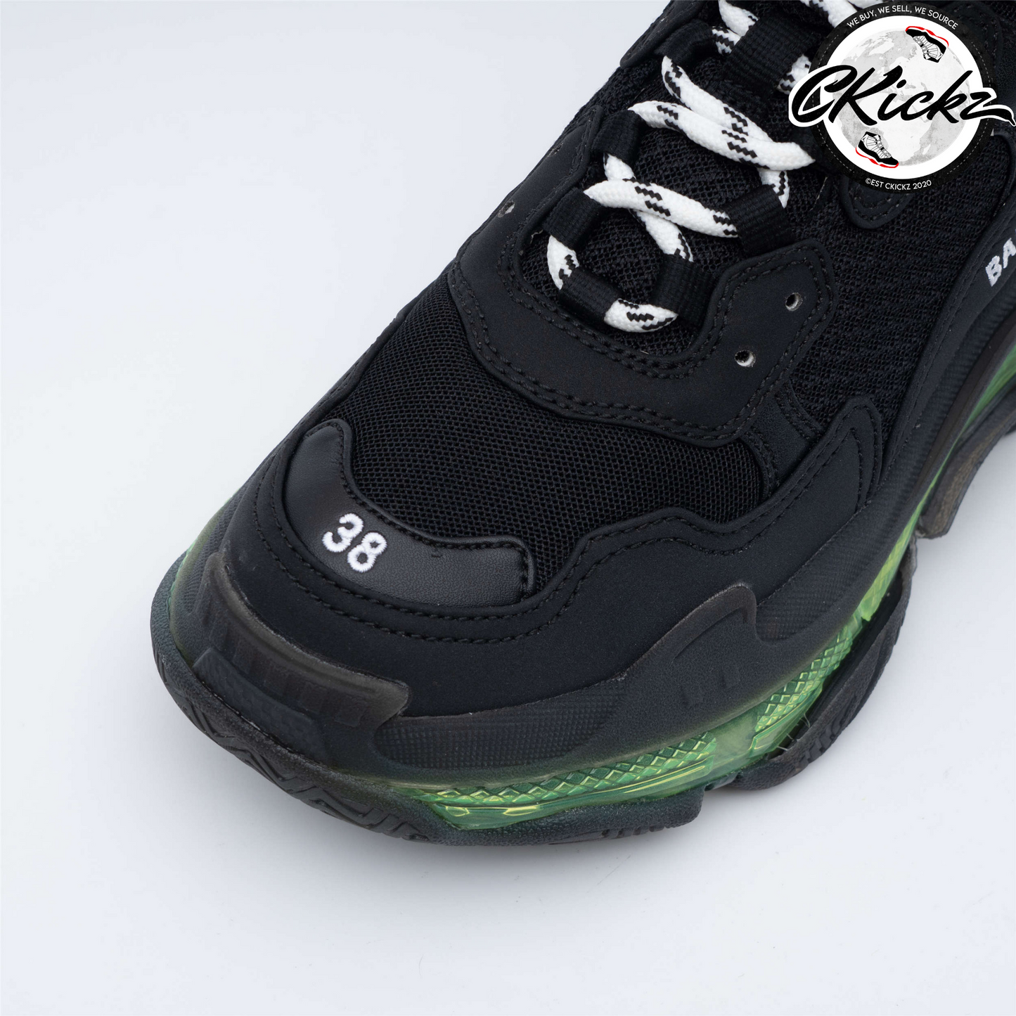 Balenci Triple S Black Yellow Fluo
