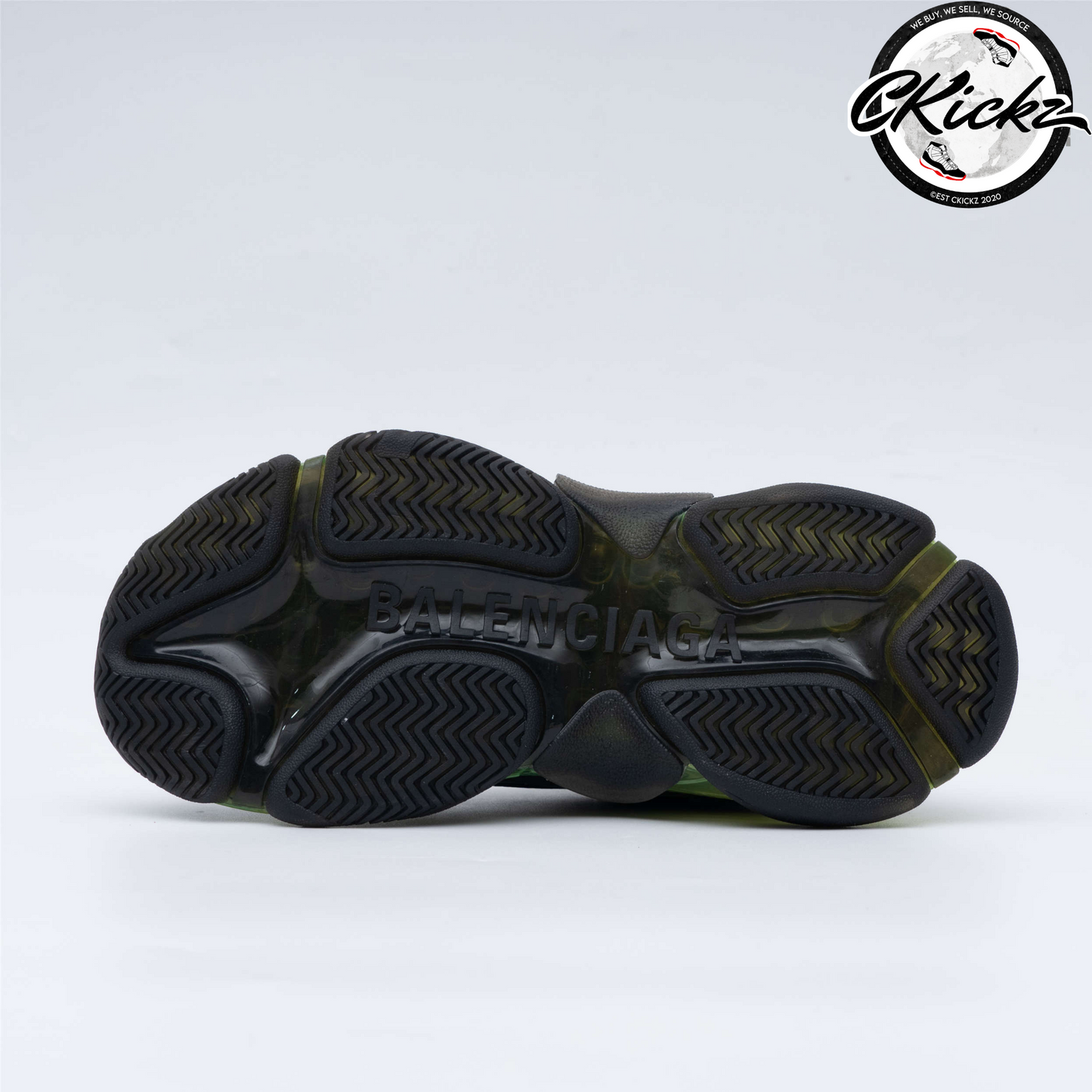 Balenci Triple S Black Yellow Fluo