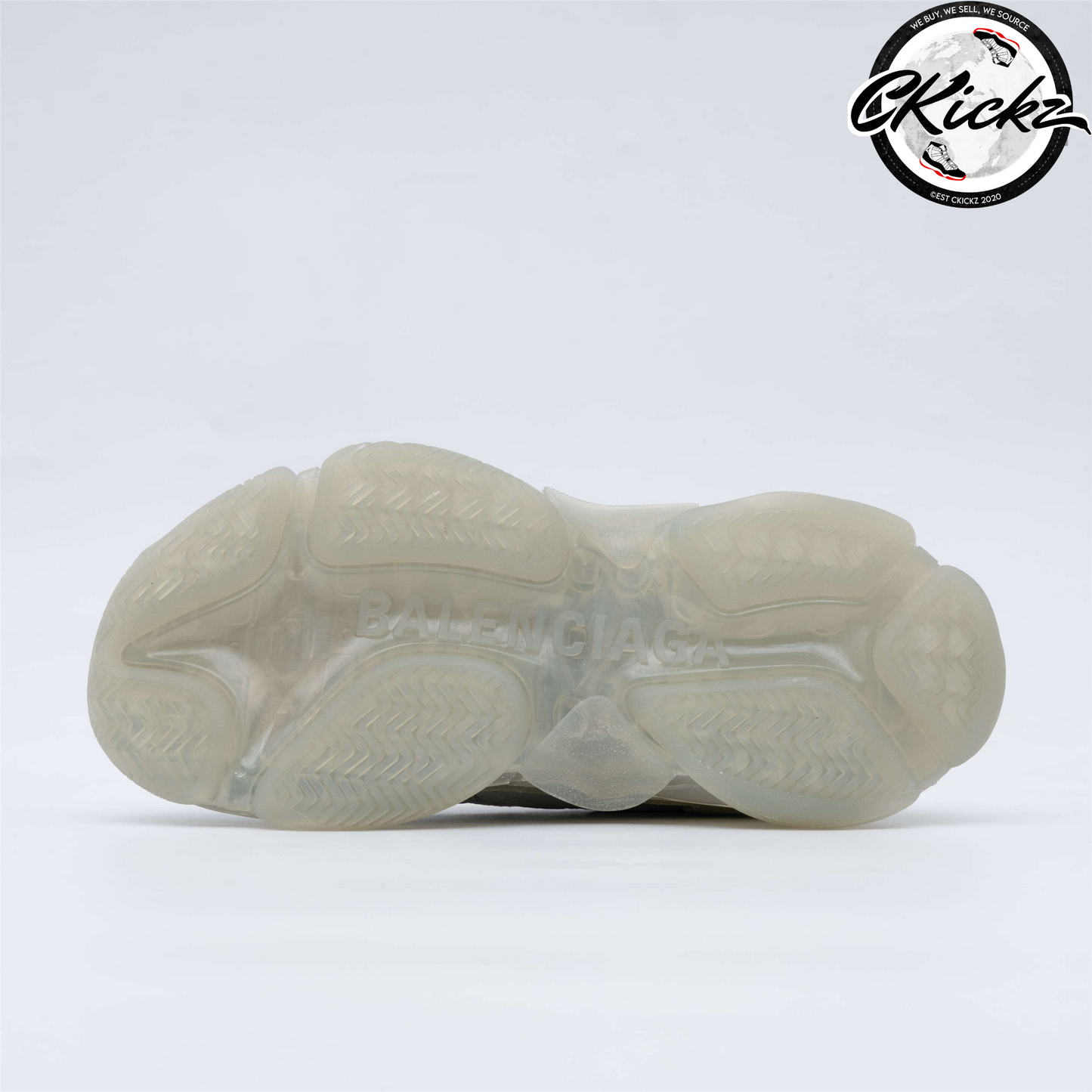 Balenci Triple S Clear Sole Grey