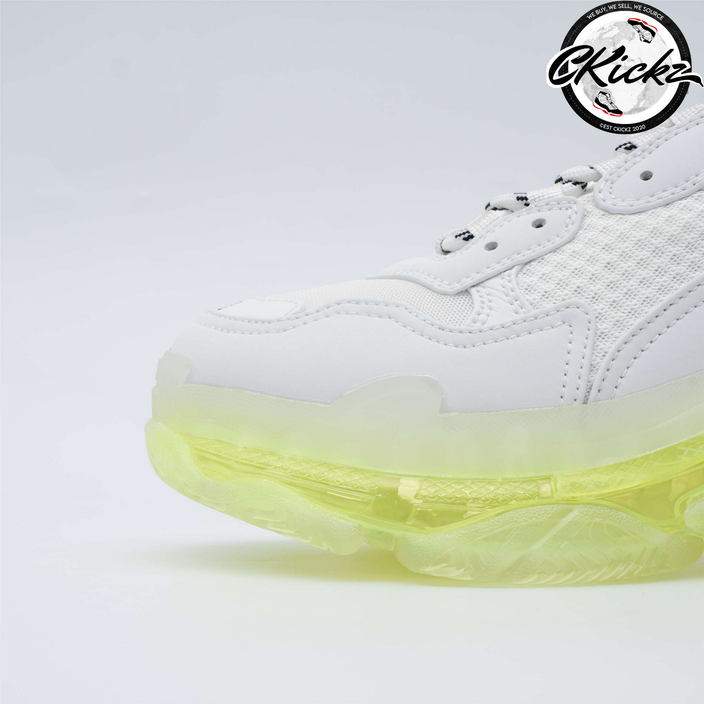 Balenci Triple S White Fluo Yellow