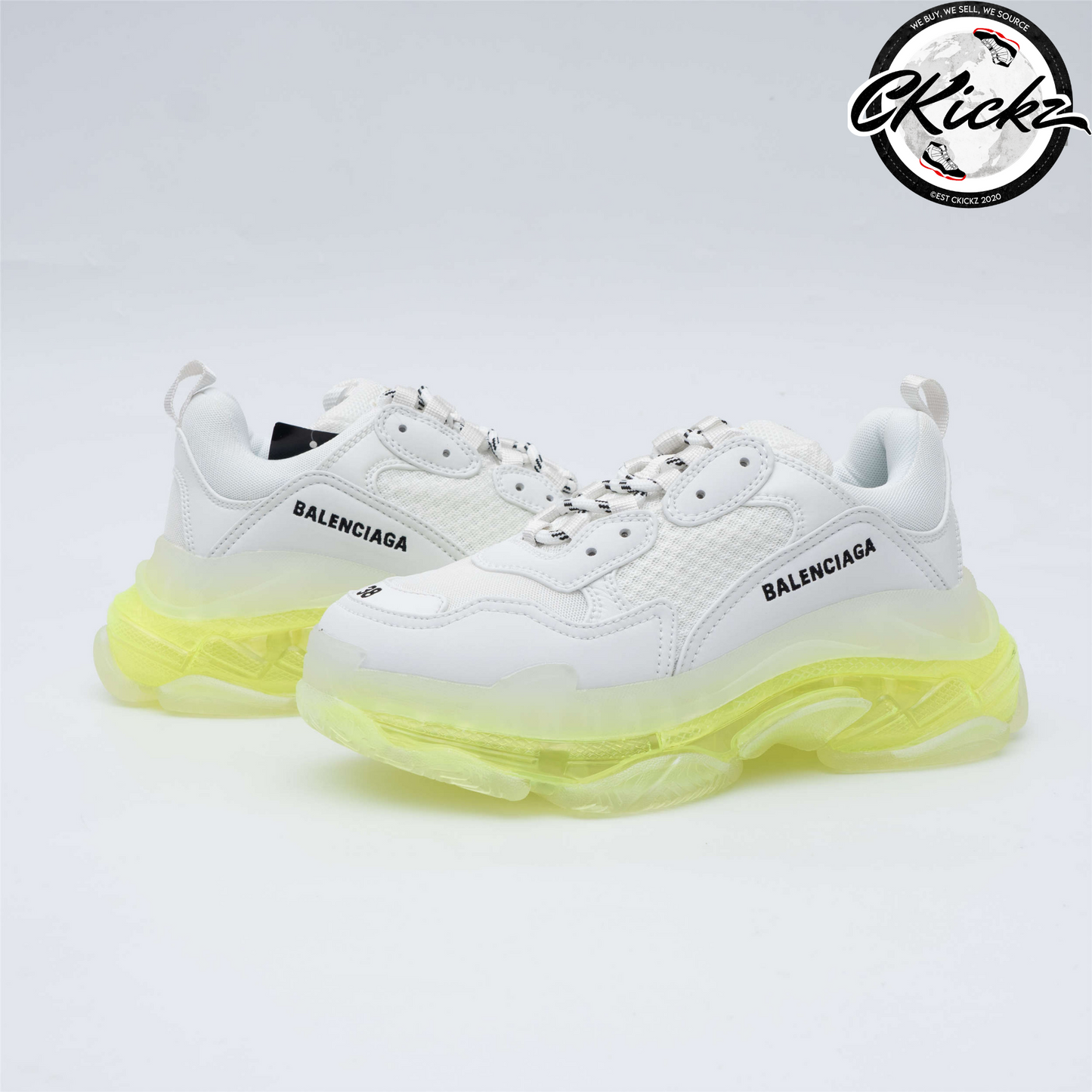 Balenci Triple S White Fluo Yellow