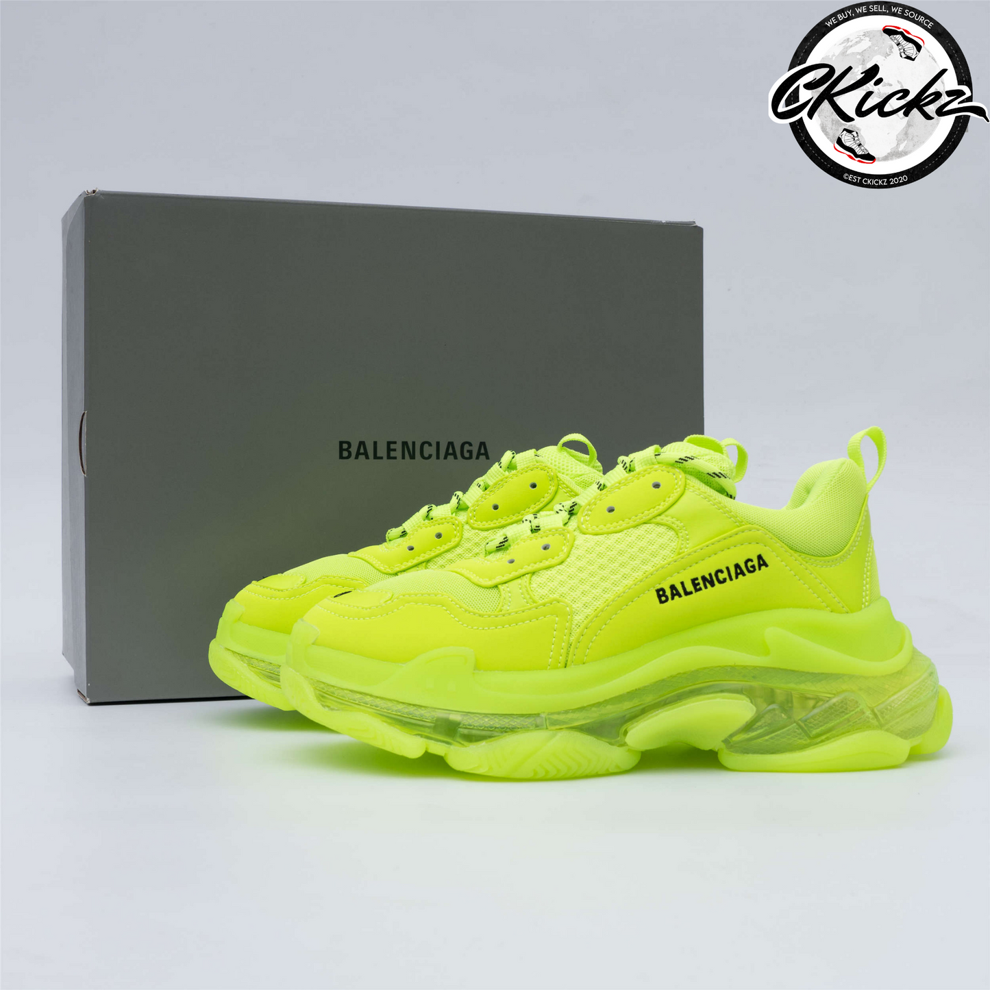 Balenci Triple S Clear Fluo Yellow