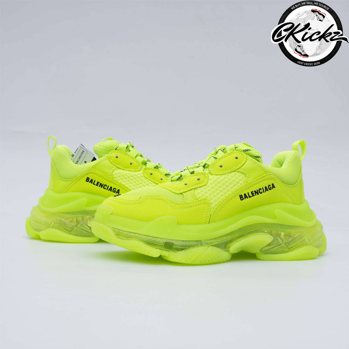 Balenci Triple S Clear Fluo Yellow