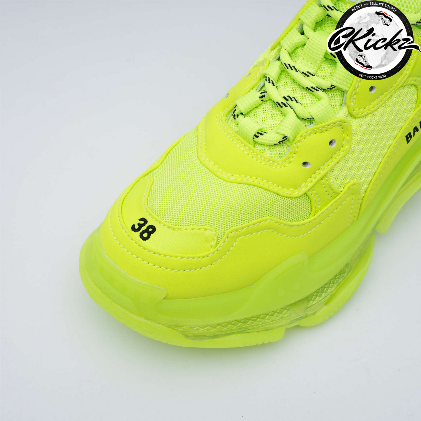 Balenci Triple S Clear Fluo Yellow