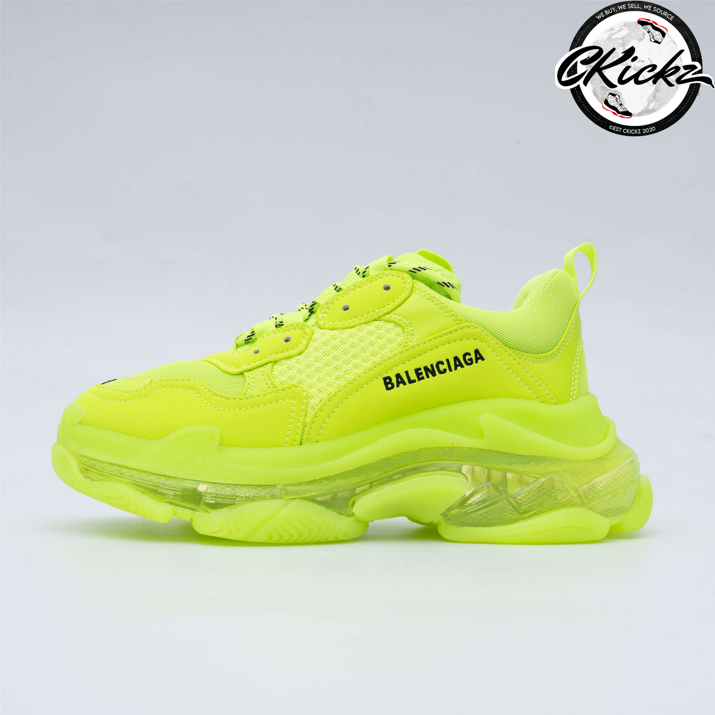 Balenci Triple S Clear Fluo Yellow