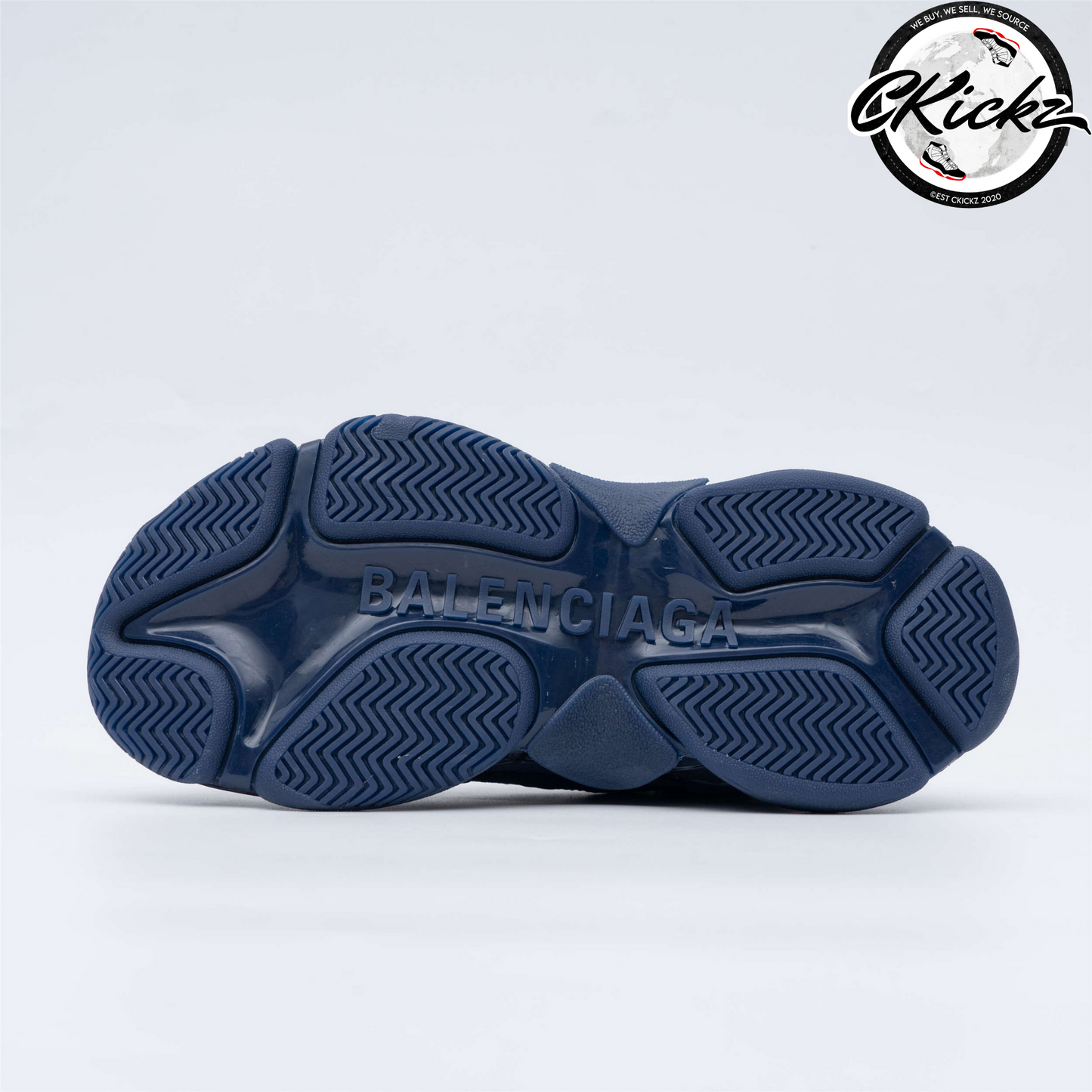 Balenci Triple S Clear Sole Navy