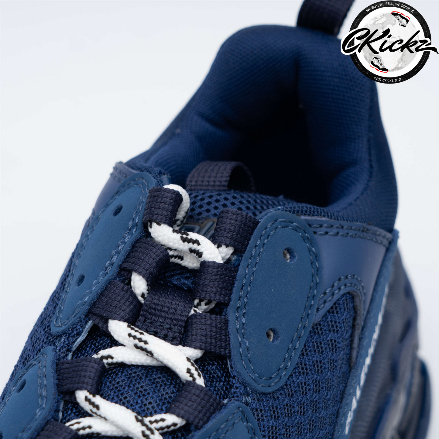Balenci Triple S Clear Sole Navy