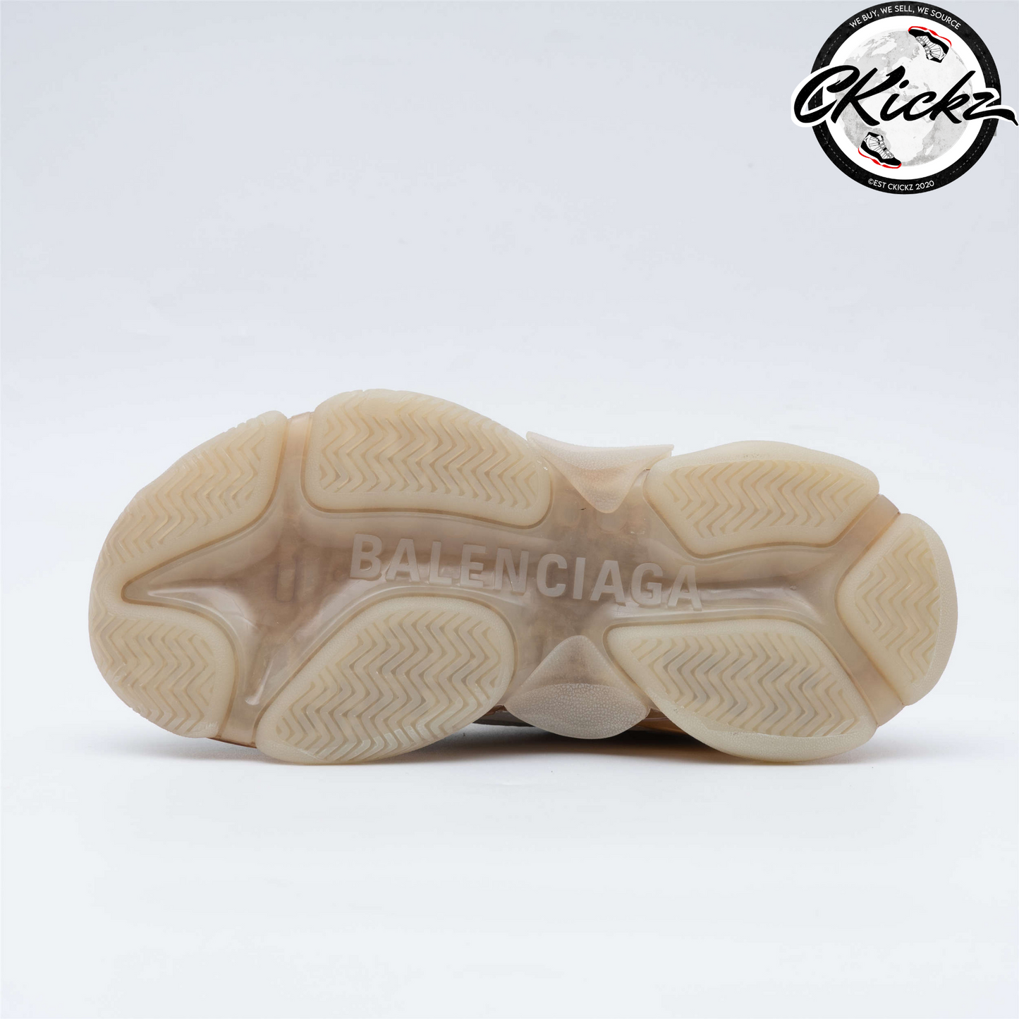 Balenci Triple S Clear Sole Off White
