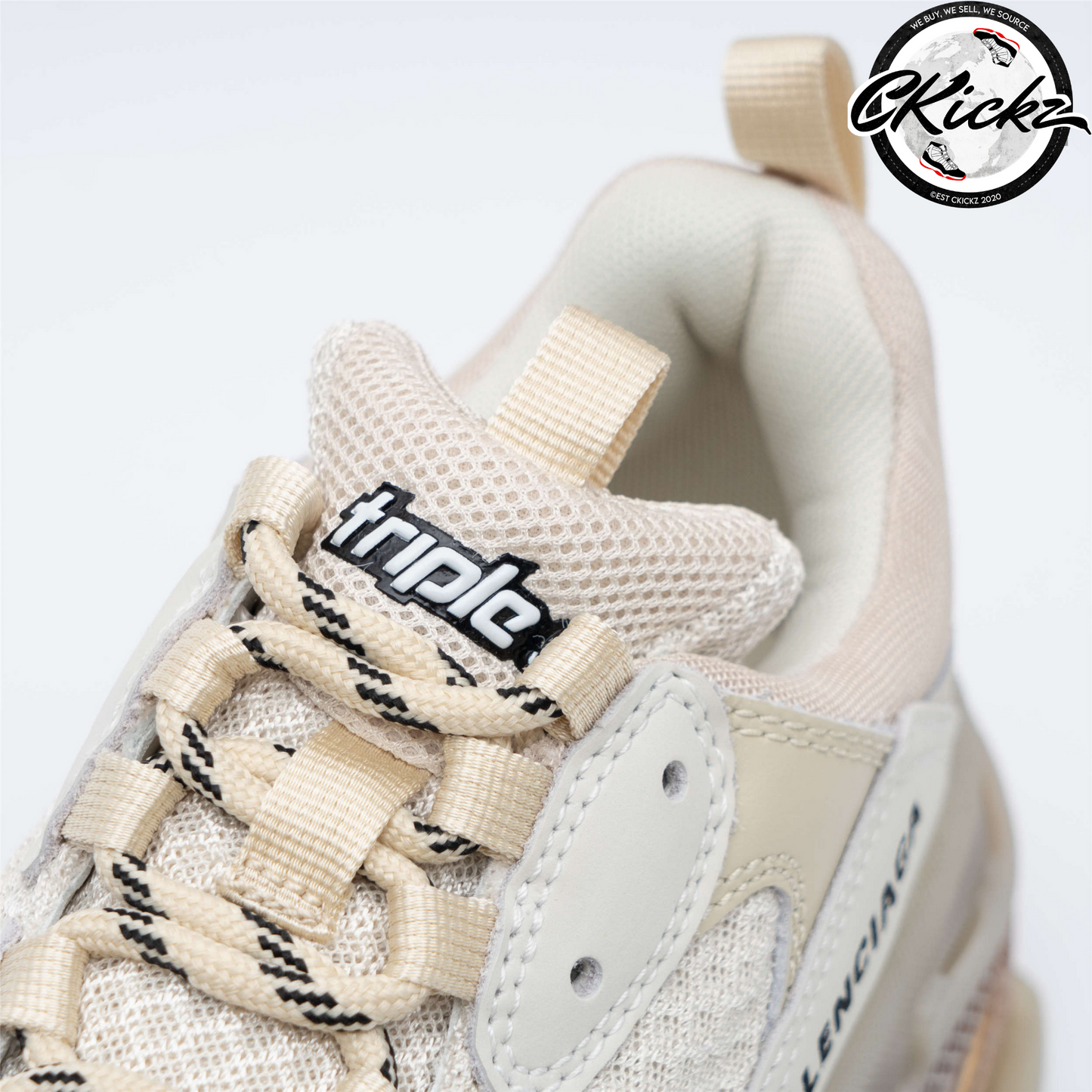 Balenci Triple S Clear Sole Off White