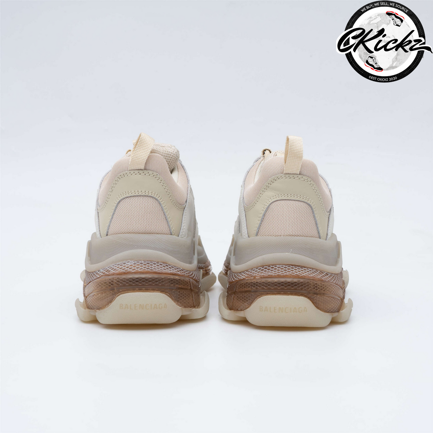 Balenci Triple S Clear Sole Off White