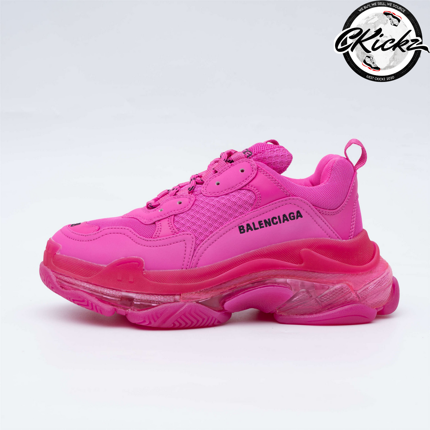 Balenci Triple S Clear Sole Pink