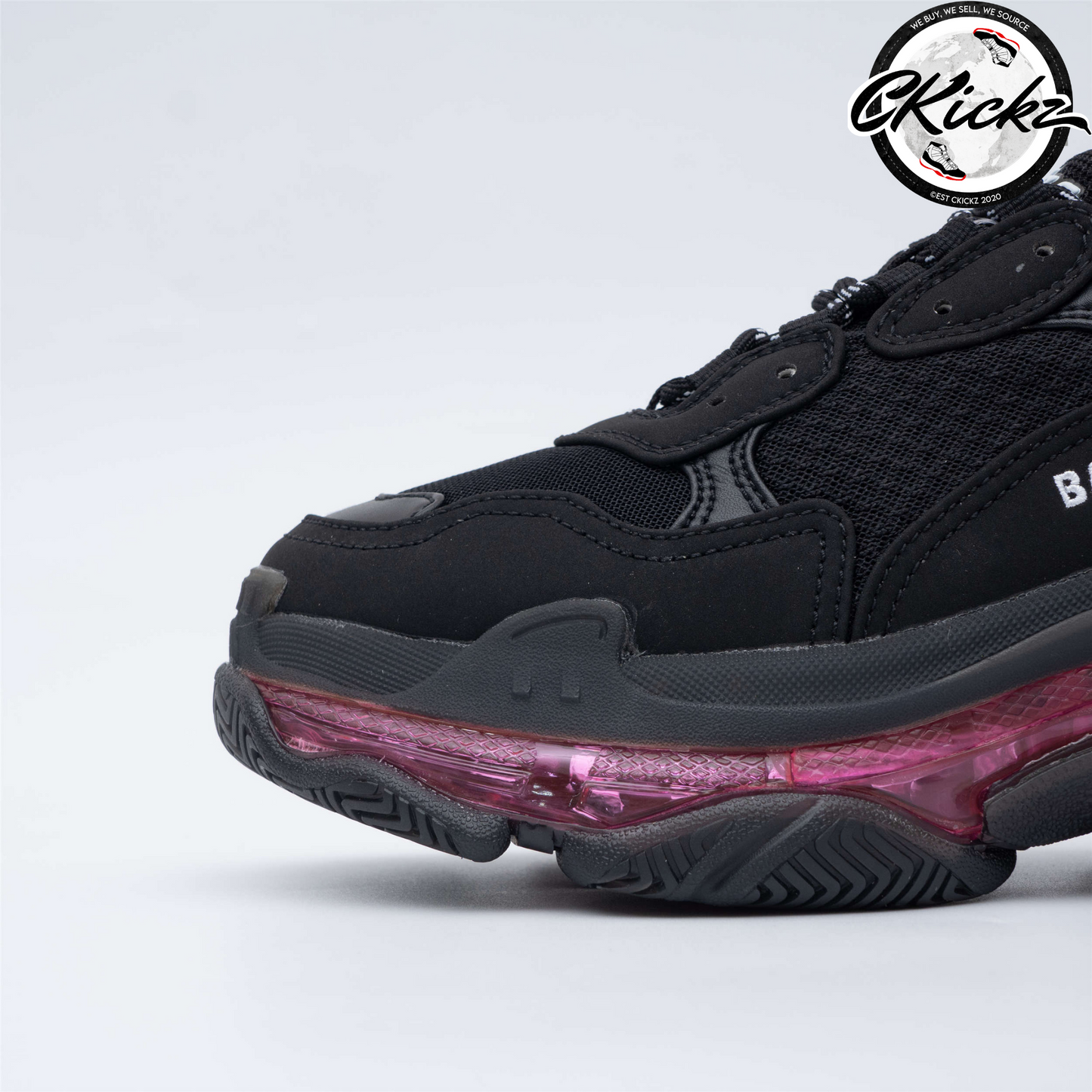 Balenci Triple S Clear Sole Neon Pink