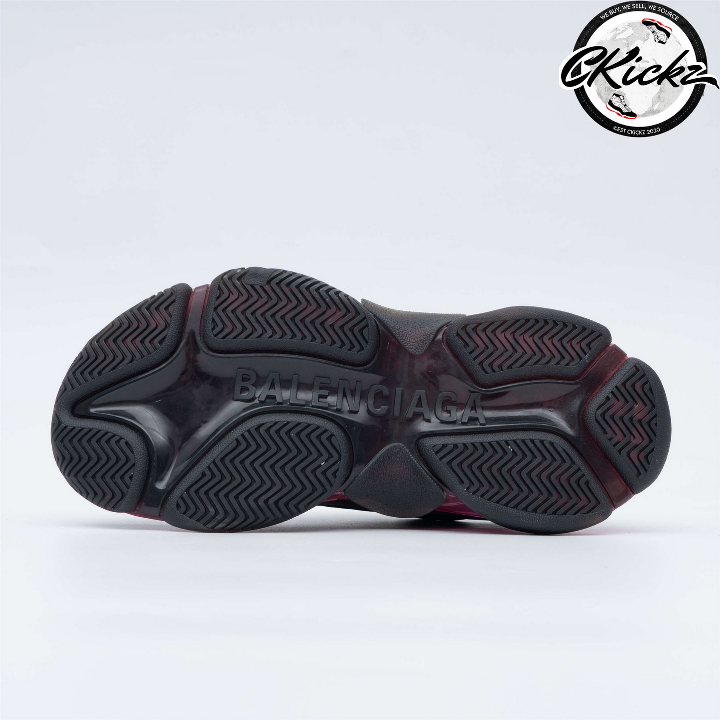 Balenci Triple S Clear Sole Neon Pink