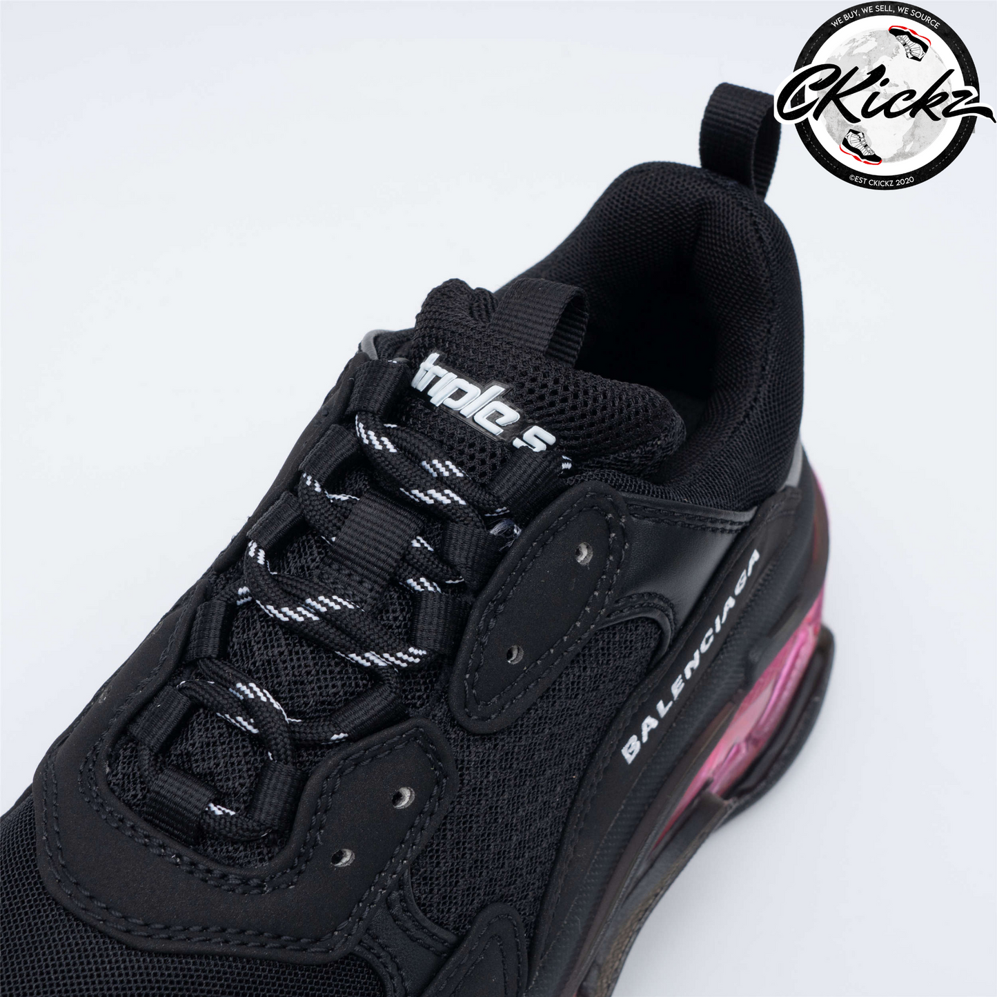 Balenci Triple S Clear Sole Neon Pink