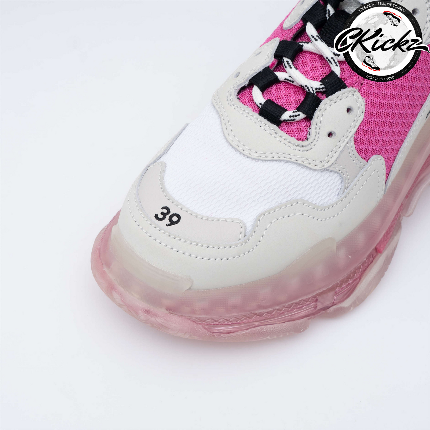 Balenci Triple S White Pink