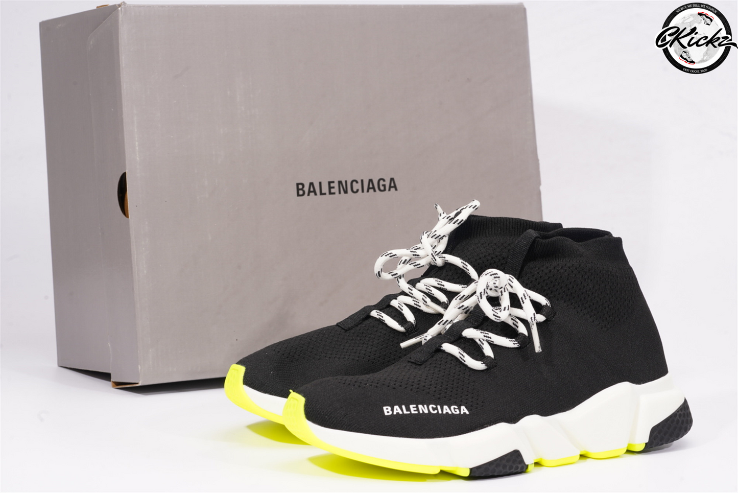 Balenci Speed Lace Up Black Yellow