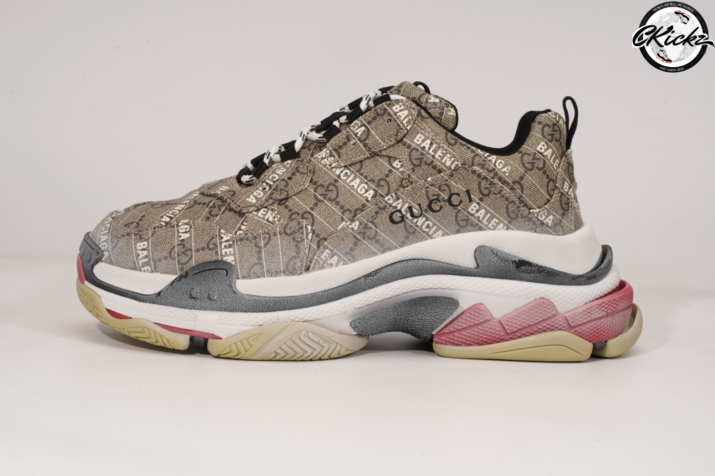 Gucci x Balenci The Hacker Project Triple S Beige