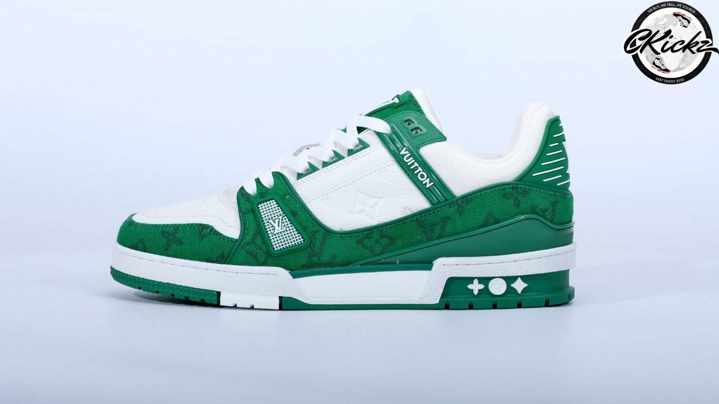 Two-Tone Denim Green Trainers