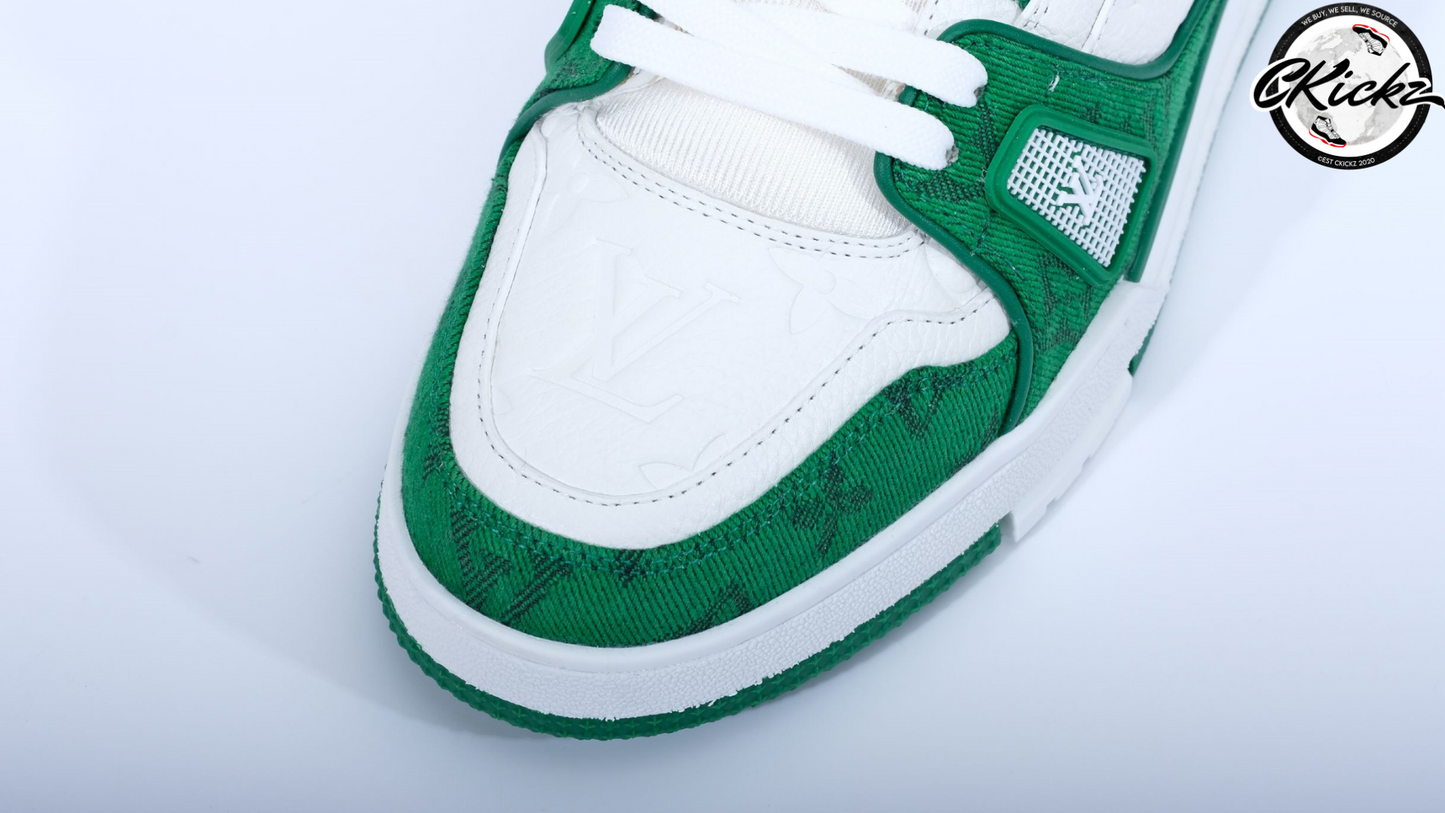 Two-Tone Denim Green Trainers