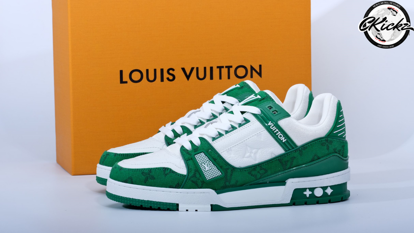 Two-Tone Denim Green Trainers