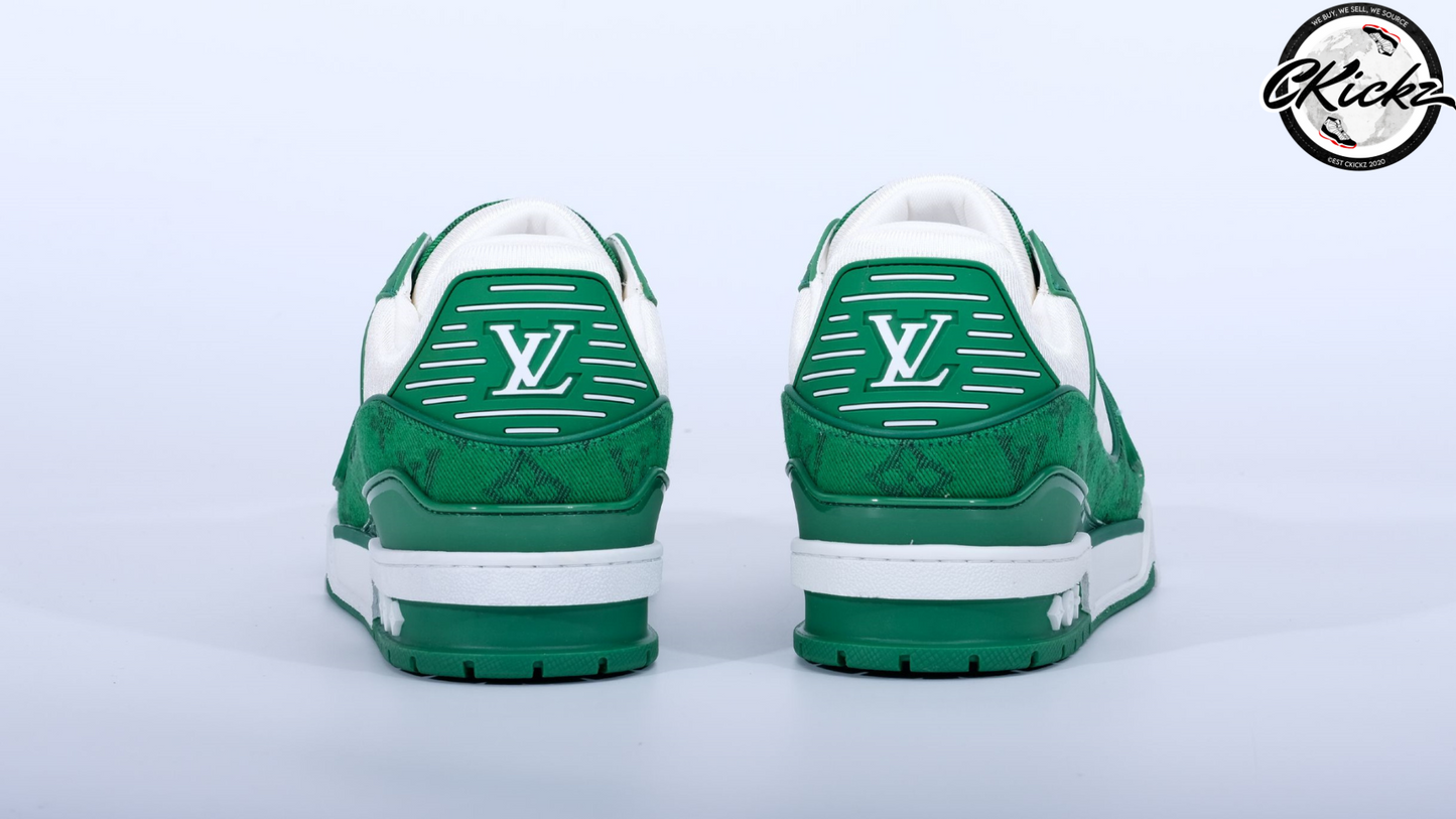 Two-Tone Denim Green Trainers